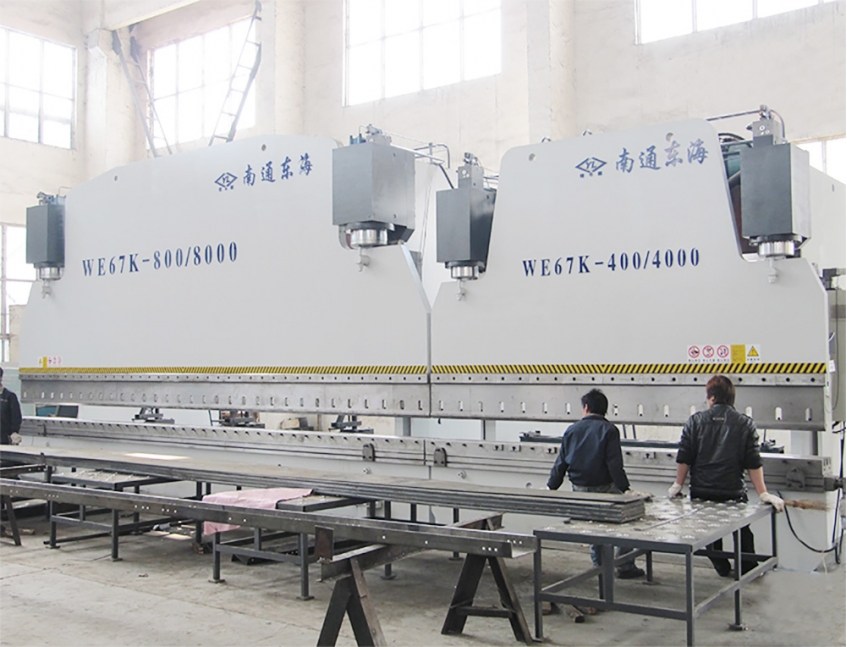 WE67K-800/8000+WE67K-400/4000 CNC Press Brake in Tandem